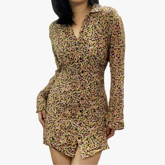 Zara | Dresses | Zara Floral Print Mini Dress | Poshmark
